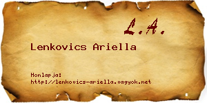 Lenkovics Ariella névjegykártya